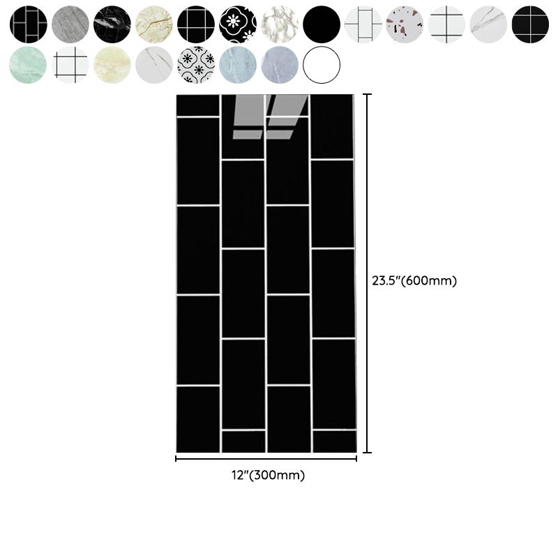 Lisslune | Floor Wall Tiles Marble Pattern Wallpaper Rectangular Bathroom Kitchen Wallpaper