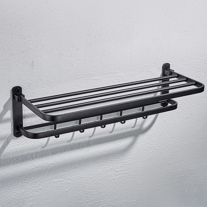 Lisslune | Modern black bathroom accessories set towel holder bathroom shelf bathroom faucet set