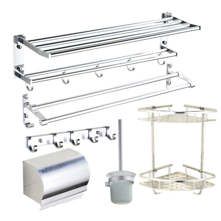 Lisslune | Modern Stainless Steel Paper Holder Bathroom Shelf Bathroom Accessories Set