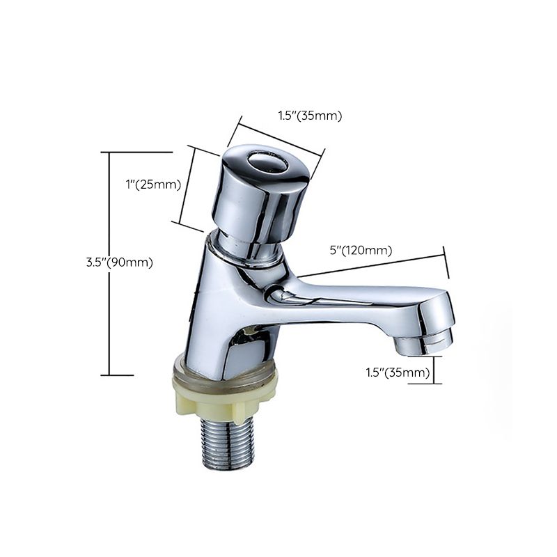 Lisslune | Modern sink faucet with brass knob handle, low arc, washbasin faucet