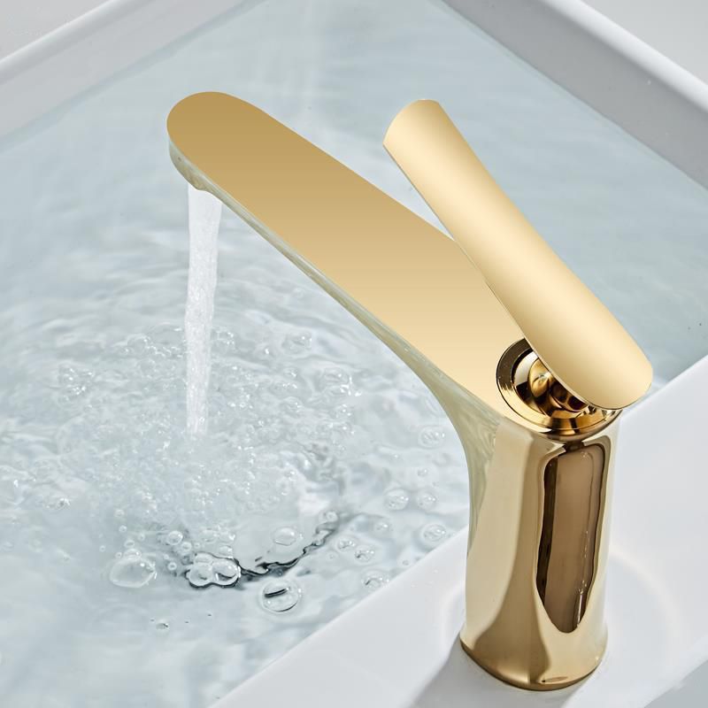 Lisslune | Light Luxury Sink Faucet 6.69" H Modern Brass Sink Faucet
