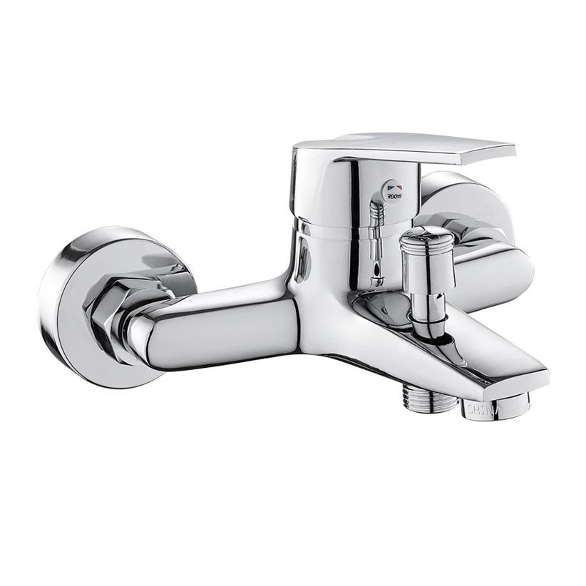 Lisslune | Contemporary Wall Mounted Bathroom Faucet Lever Handles 2-Hole Faucet Brass Faucet