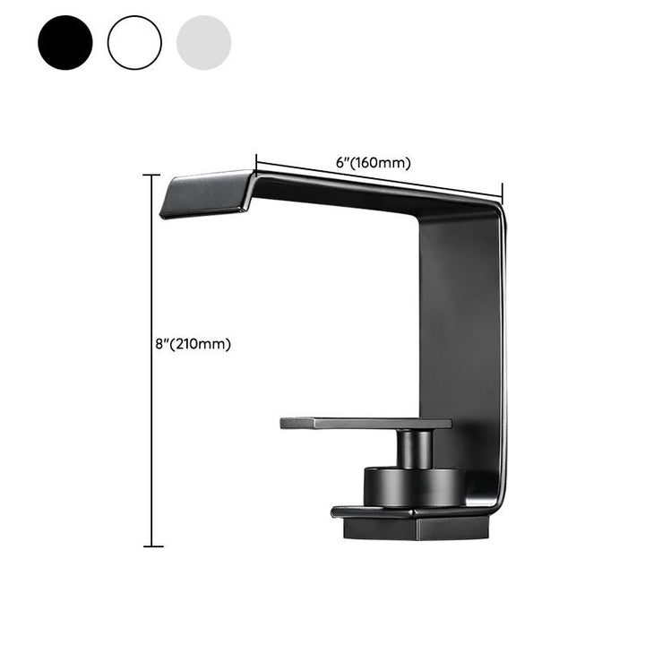 Lisslune | Unique Sink Faucet Bathroom Brass Solid Color Waterfall Spout Faucet