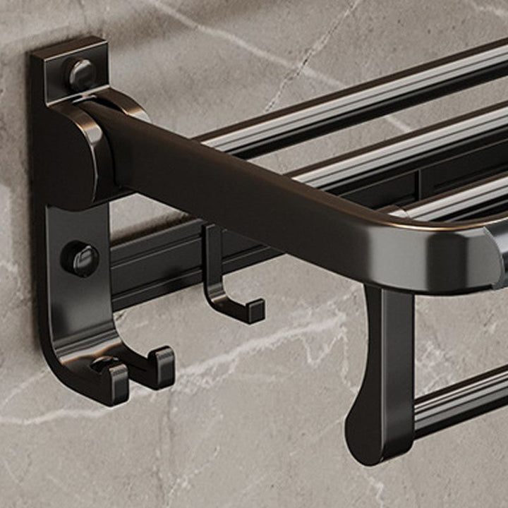 Lisslune | Traditional Aluminum Bathroom Accessories Set Black Bathroom Accessories Kit
