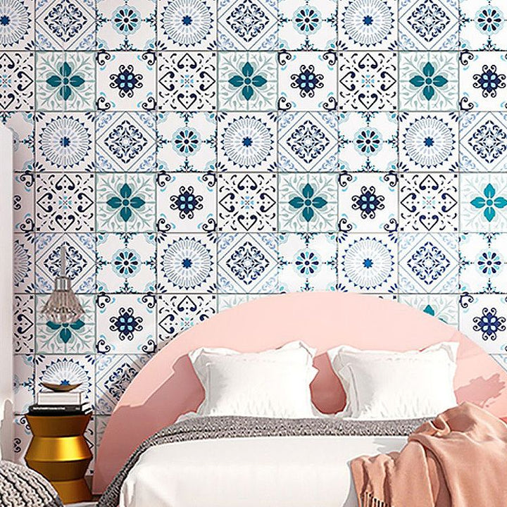 Lisslune | Square Spanish Single Tile Mold Resistant Peel & Stick Tile