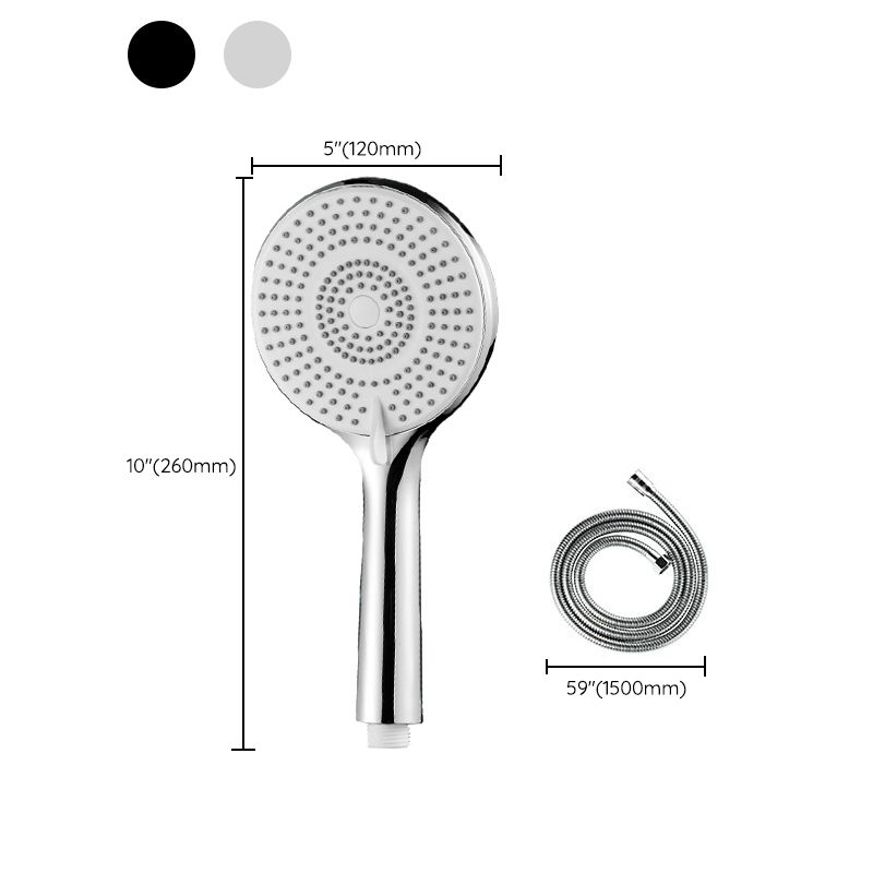 Lisslune | Round Shower Head Plastic Handheld Shower with Adjustable Spray Pattern