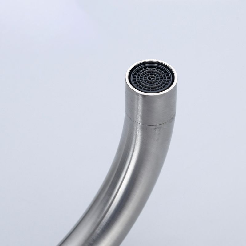 Lisslune | 304 Stainless Steel Center Faucet Bathroom Single Handle Hot and Cold Sink Faucet