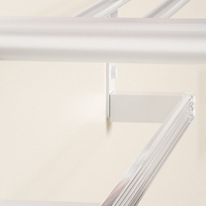 Lisslune | White Bathroom Accessory Set Metal & Acrylic Bathroom Set with Bath Shelf/Towel Hooks