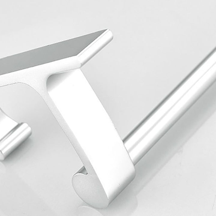 Lisslune | Chrome/Black Classic Bathroom Accessories Set Modern Bath Shelf/Towel Bar & Paper Holder