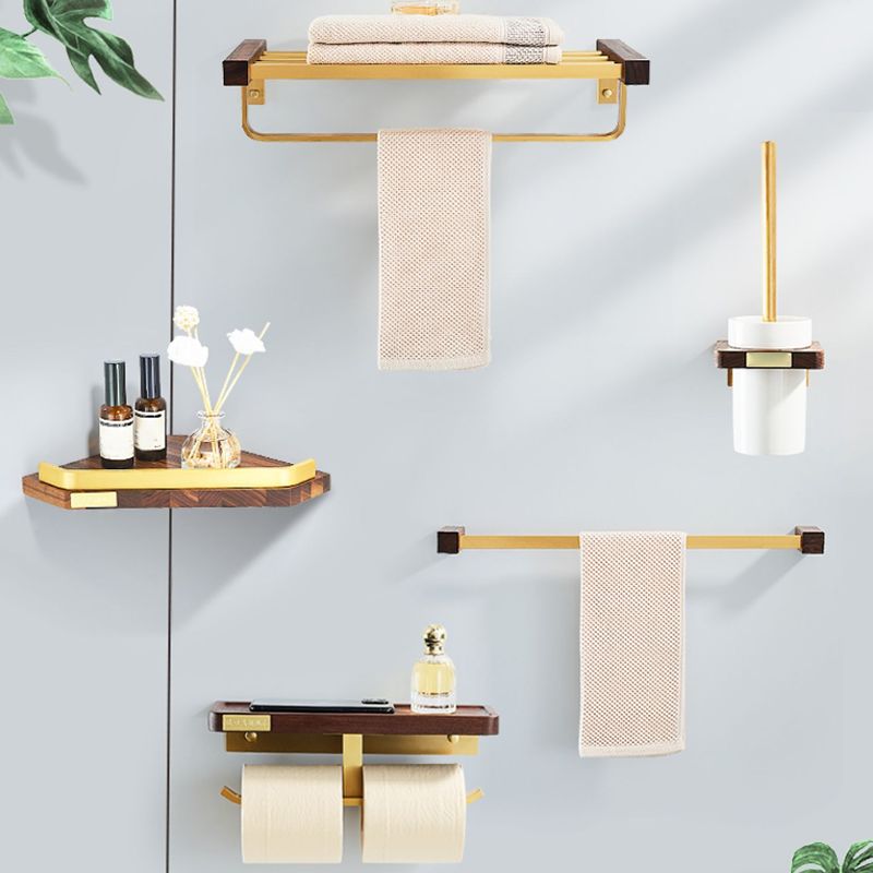 Lisslune | Modern Gold Bathroom Accessory Set Bathroom Shelf Paper Holder Bathroom Accessory Set