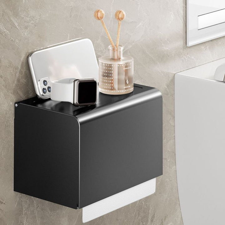 Lisslune | Modern Bathroom Set Matte Black Bathroom Shelf Towel Rack Bathroom Accessories Set