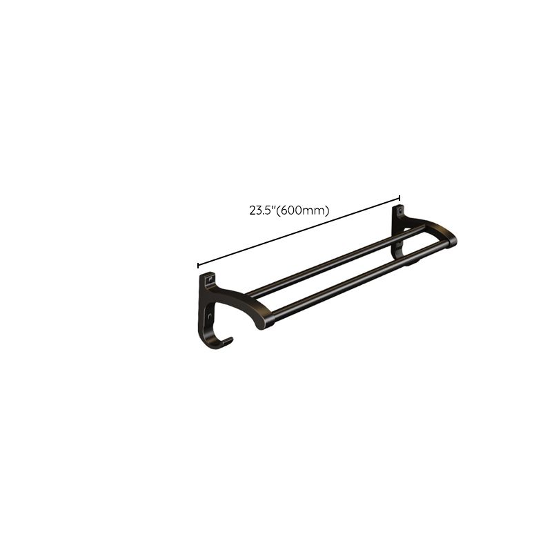 Lisslune | Modern black metal bathroom hardware set towel bar bathroom hardware set