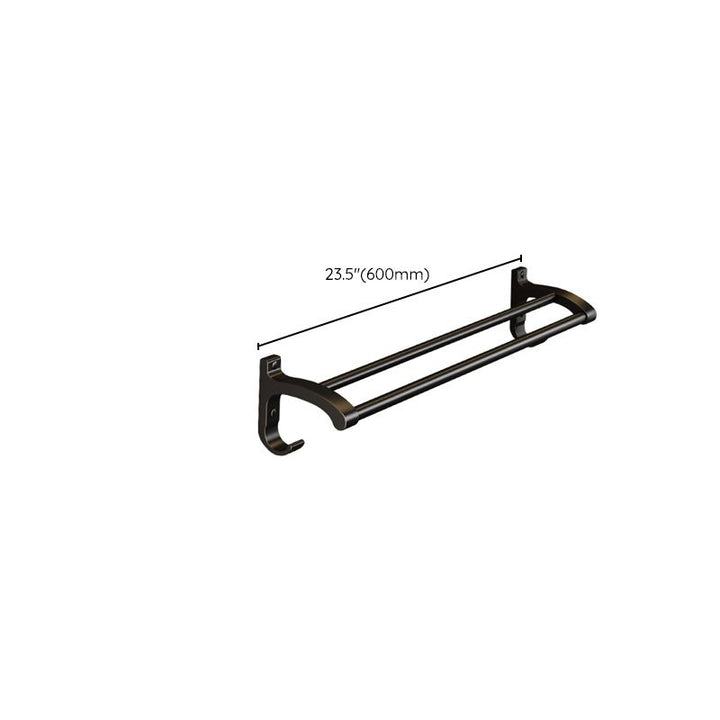 Lisslune | Modern black metal bathroom hardware set towel bar bathroom hardware set