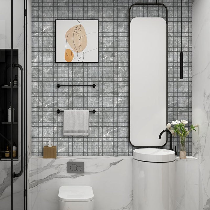 Lisslune | Mosaic Tile Peel and Stick Tile PVC 3D Kitchen Backsplash Peel and Stick Wall Tile