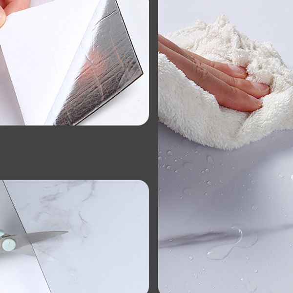 Lisslune | Single Tile Peel and Stick Background Plastic Waterproof Wallpaper with Rectangular Shape