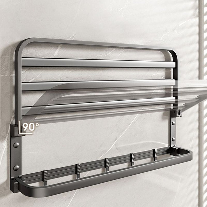 Lisslune | Modern Bathroom Accessory Set Gray Towel Bar Bathroom Shelf Bathroom Hardware