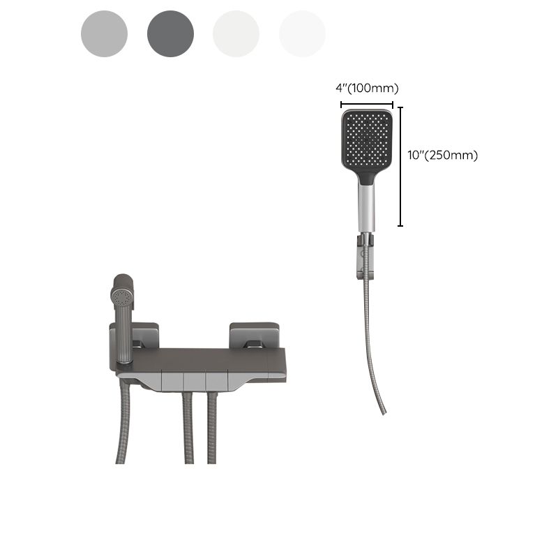 Lisslune | Push-button shower system wall mounting hand shower square shower system with shower hose