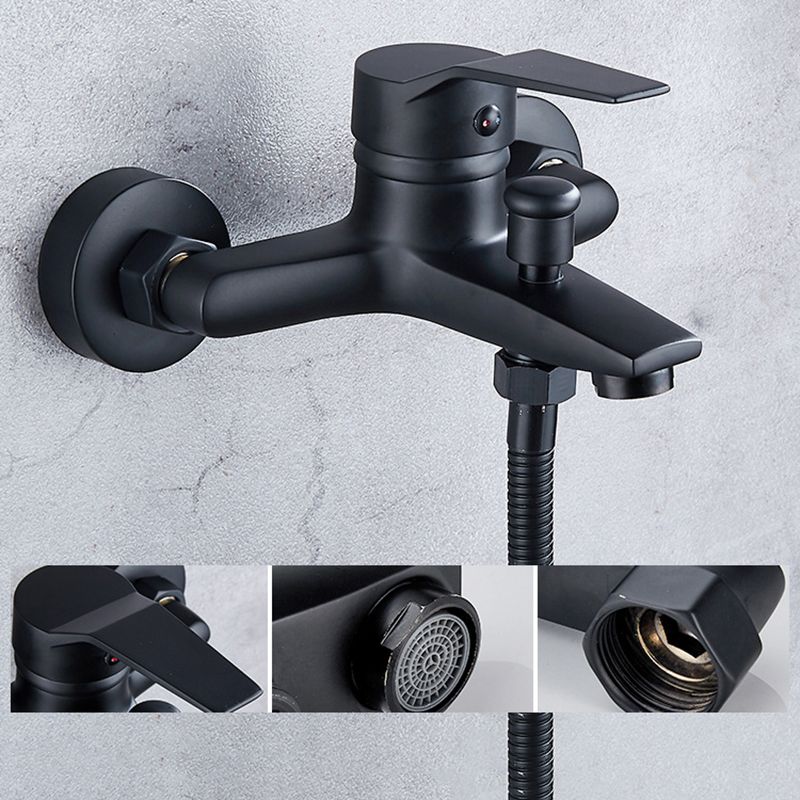 Lisslune | Brass Wall-Mounted Shower System Single Handle Shower with Lever Handle