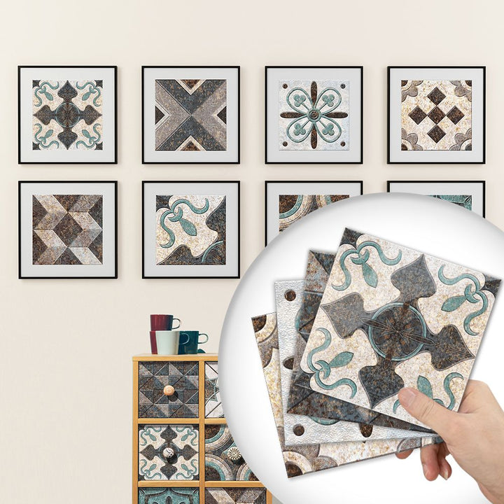 Lisslune | Square Peel & Stick Mosaic Tiles PVC Mosaic Tiles Wallpaper with Waterproof