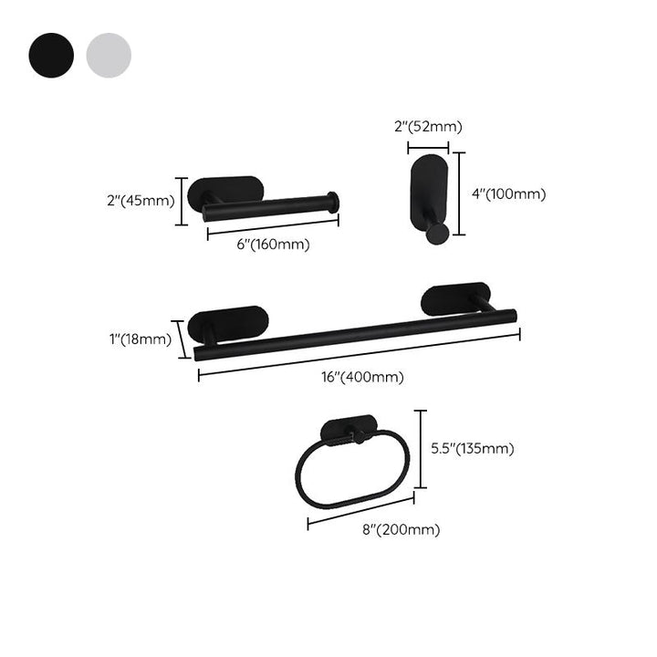 Lisslune | Stainless Steel Bathroom Hardware Set Modern Minimalist Bathroom Hardware Set