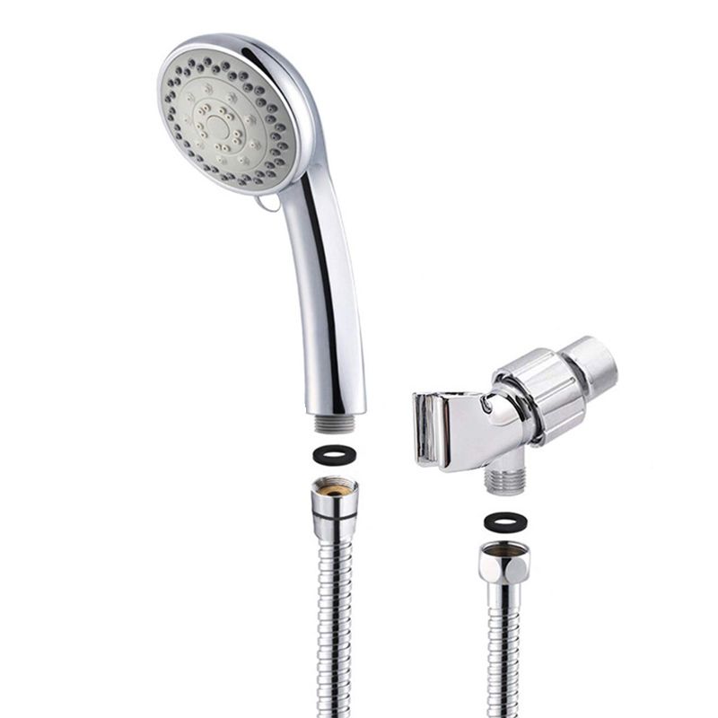 Lisslune | Round Handheld Showerhead in Silver Leak-Resistant Wall-Mounted Showerhead