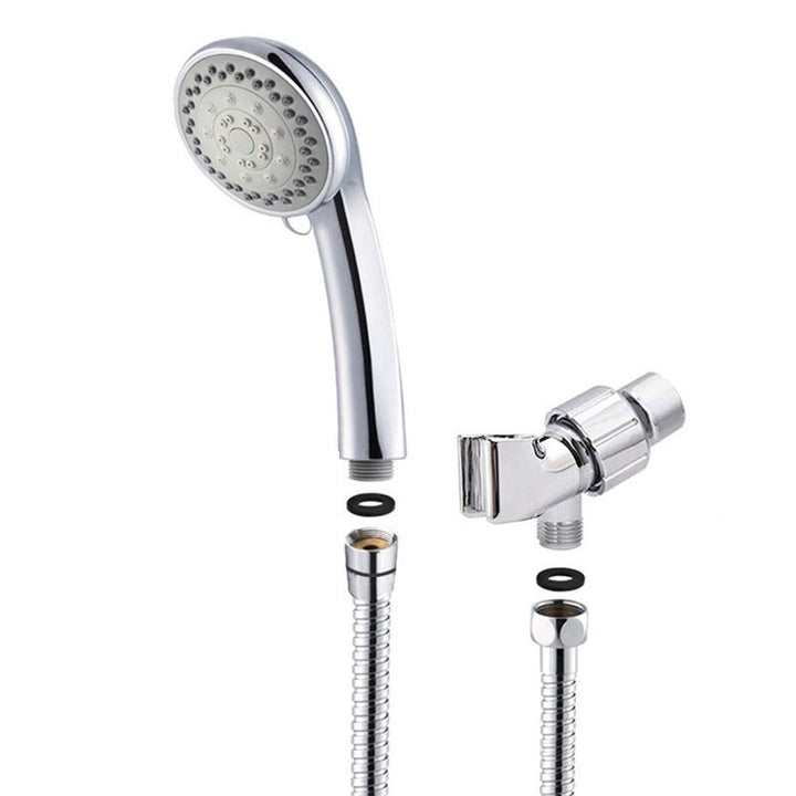 Lisslune | Round Handheld Showerhead in Silver Leak-Resistant Wall-Mounted Showerhead