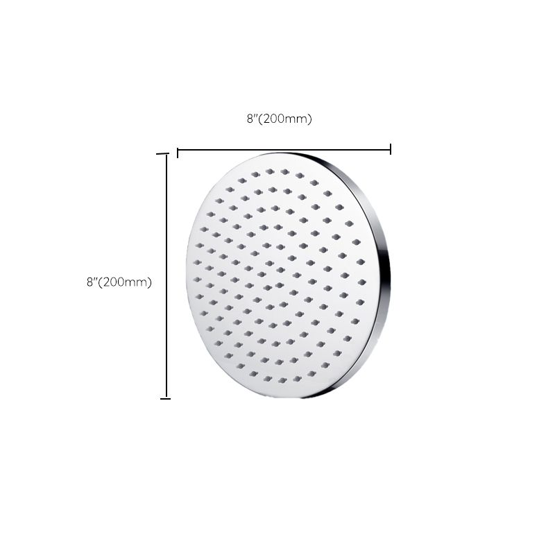 Lisslune | Metal Shower Head Combo Contemporary Round Fixed Shower Head for the Bathroom