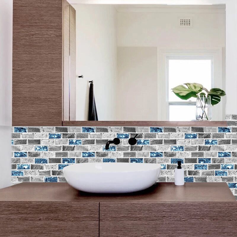 Lisslune | Peel and Stick Wall Tile Water Repellent Rectangle PVC Peel & Stick Subway Tile