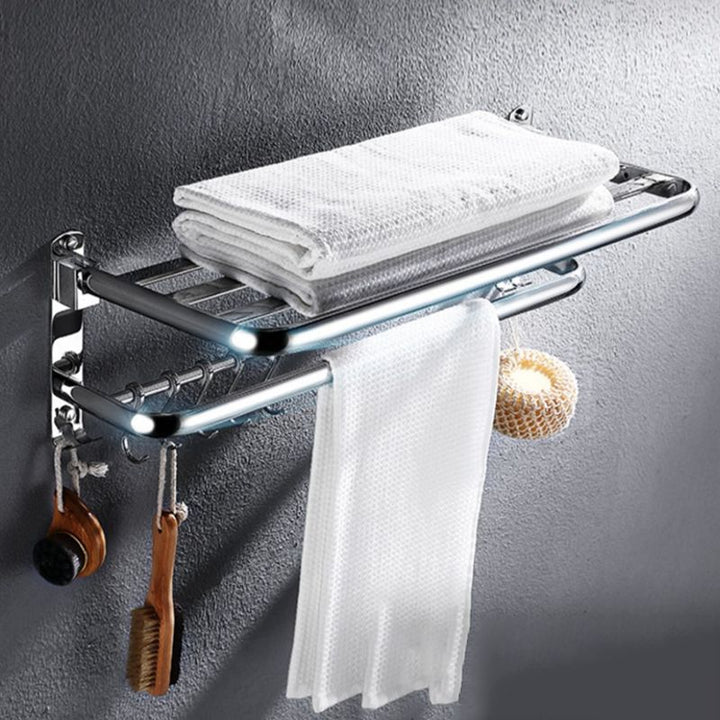 Lisslune | Modern Stainless Steel Bath Shelf Paper Holder Bathroom Accessory Set