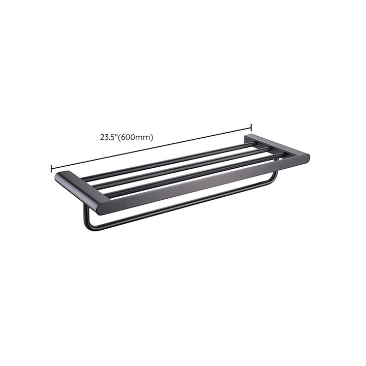 Lisslune | Dark Gray Modern Bathroom Accessory Set Stainless Steel Bathroom Accessory Set