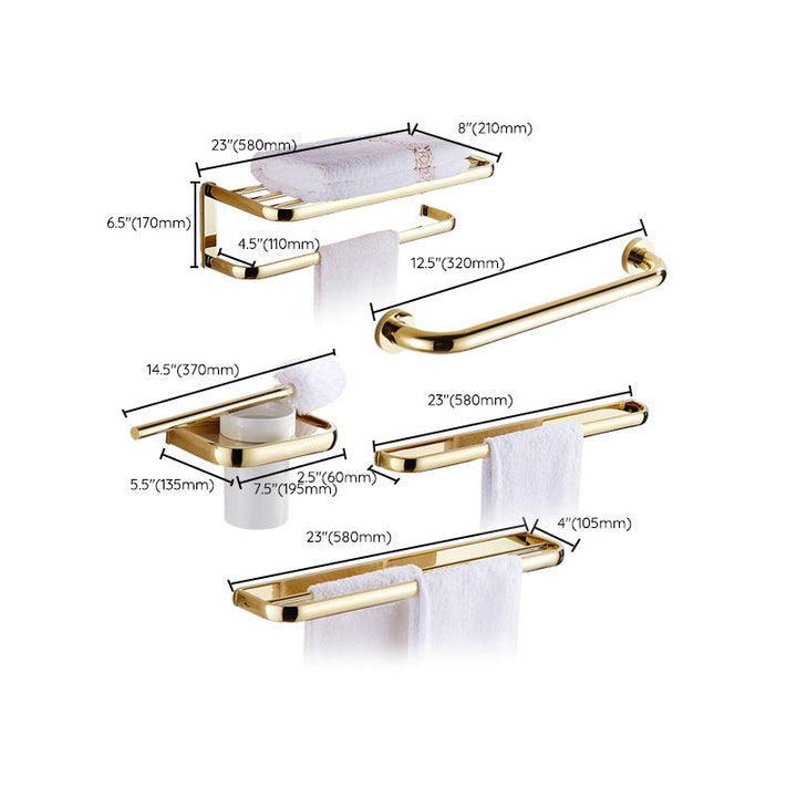 Lisslune | Traditional Style Golden Bathroom Accessories as a Single Item or in a Set