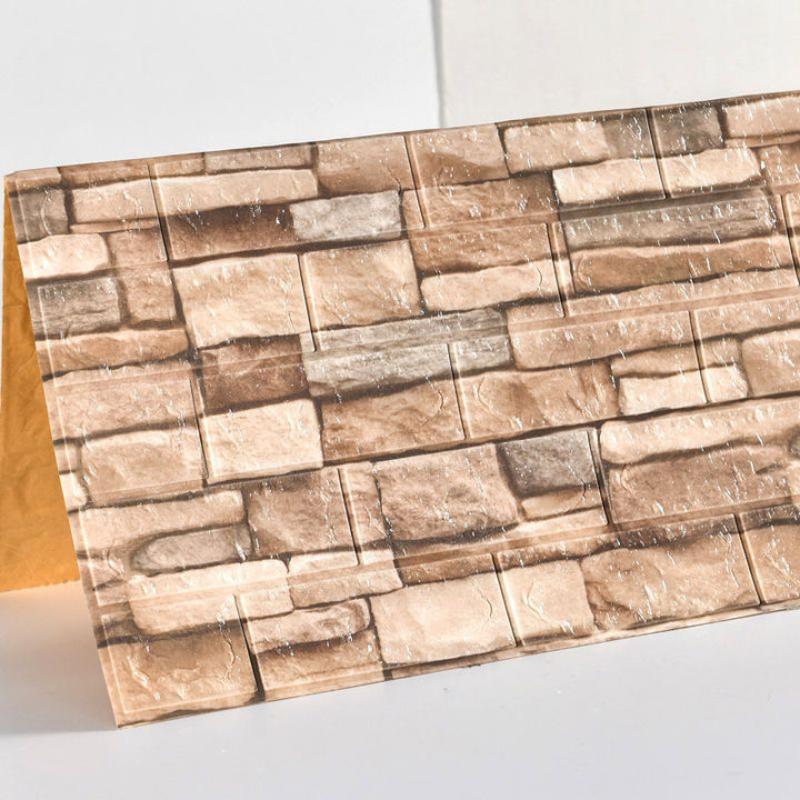 Lisslune | Industrial Wall Panel 3D Brick Wall Panels Waterproof Stickers Wall Tiles Set of 10