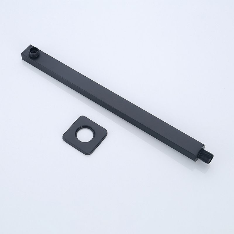 Lisslune | Black Square Fest Shower Head Modern Style Wall Mounted Shower Head