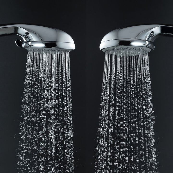 Lisslune | Single Double Showerhead Square High Arc Showerhead Combo in Chrome