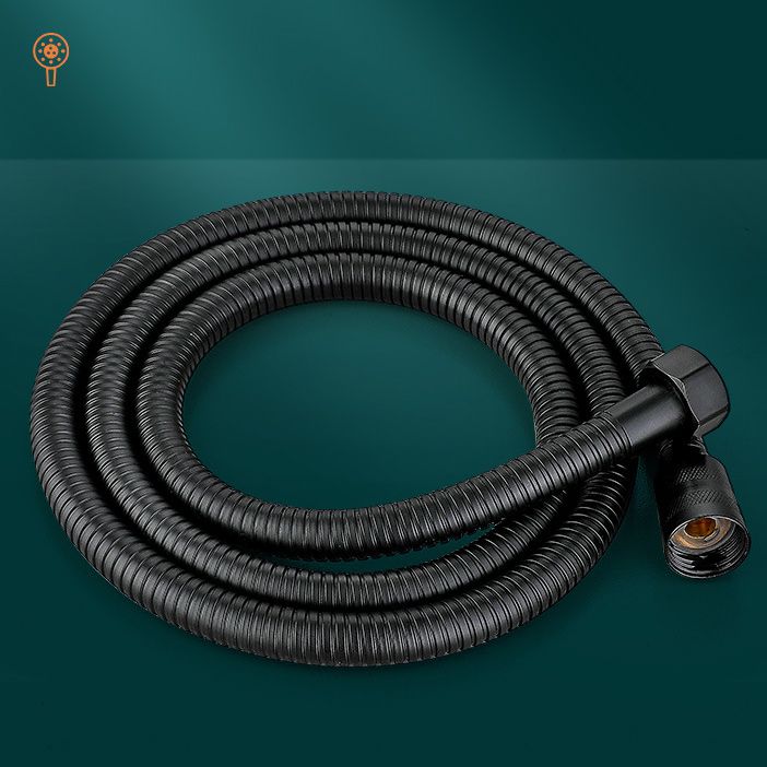 Lisslune | Classic Shower Head Adjustable Spray Pattern Round Shower Head in Black