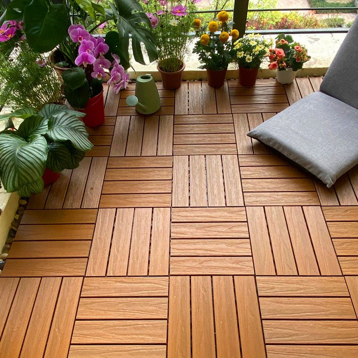Lisslune | Composite deck tile Solid Color Waterproof Patio Floor Tile
