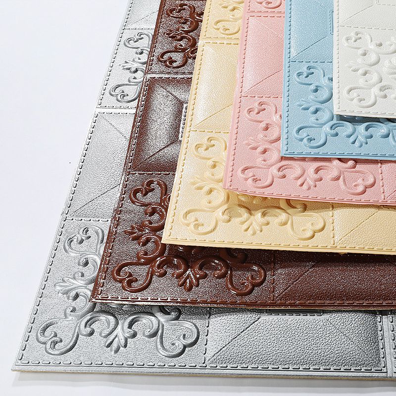 Lisslune | Modern Wall Panel Peel and Stick Texture Effect Design Square Wall Panel