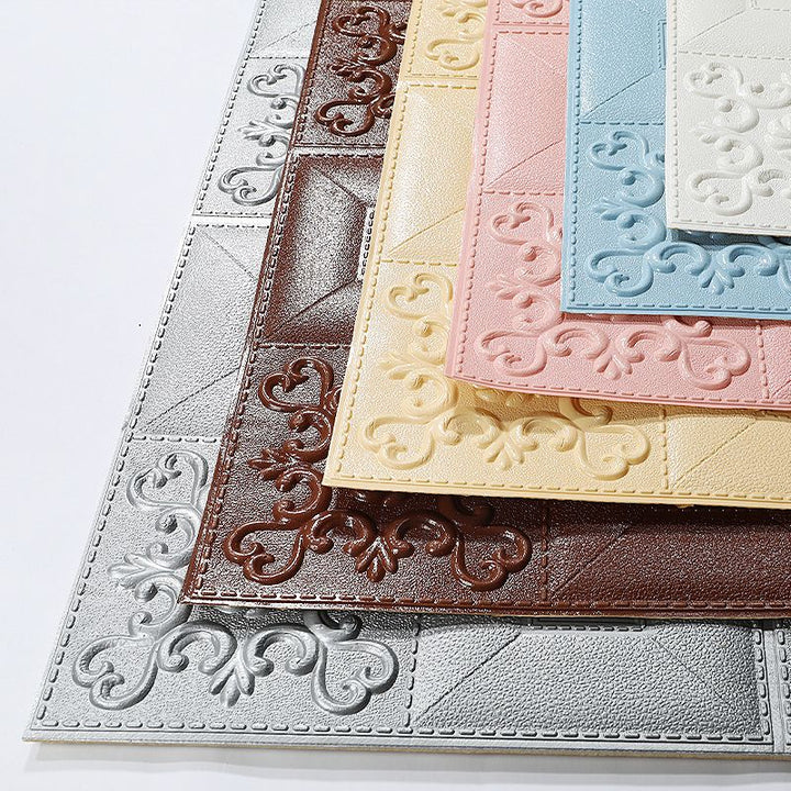 Lisslune | Modern Wall Panel Peel and Stick Texture Effect Design Square Wall Panel