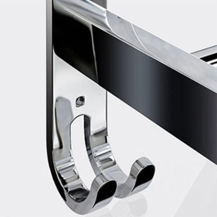 Lisslune | Contemporary Chrome Bathroom Hardware Set Polished Chrome Bathroom Set Made of Stainless Steel