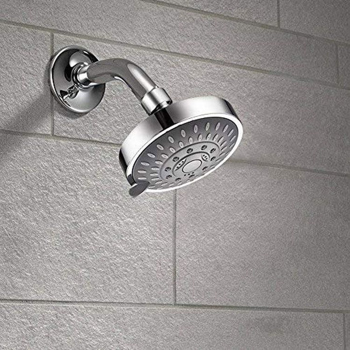 Lisslune | Modern Standard 5 Settings Shower Head Round Metal Adjustable Spray Pattern Shower Head