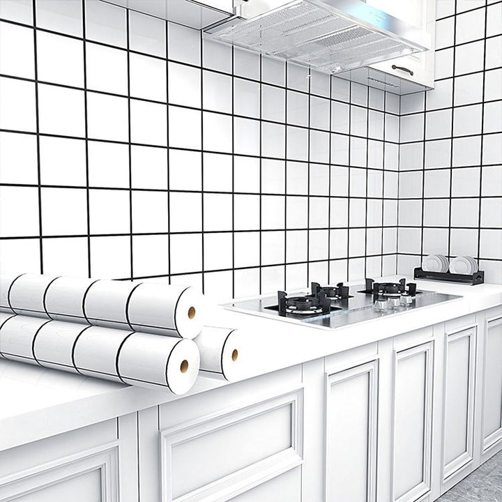 Lisslune | Grid Mosaic Peel & Stick Tile Waterproof Kitchen Wallpaper