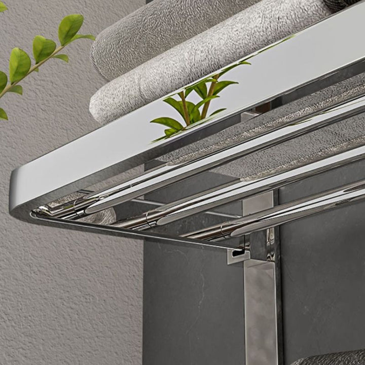 Lisslune | Contemporary Chrome Bathroom Hardware Set Polished Chrome Bathroom Set Made of Stainless Steel