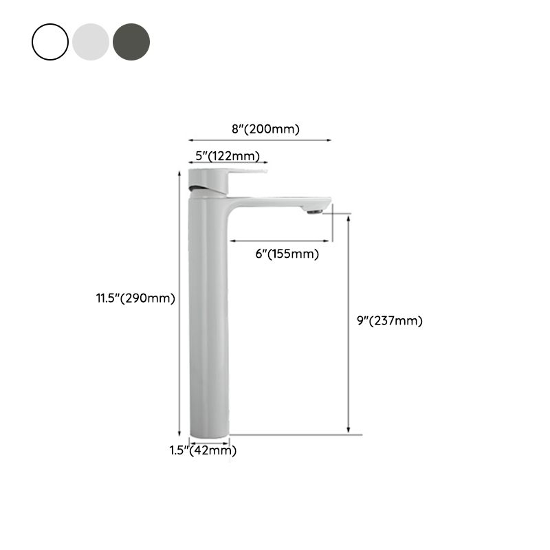 Lisslune | Bathroom Sink Faucet Lever Handle Brass Monochrome Bathroom Faucet