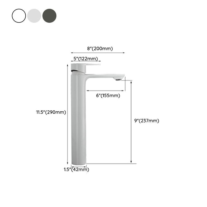 Lisslune | Bathroom Sink Faucet Lever Handle Brass Monochrome Bathroom Faucet
