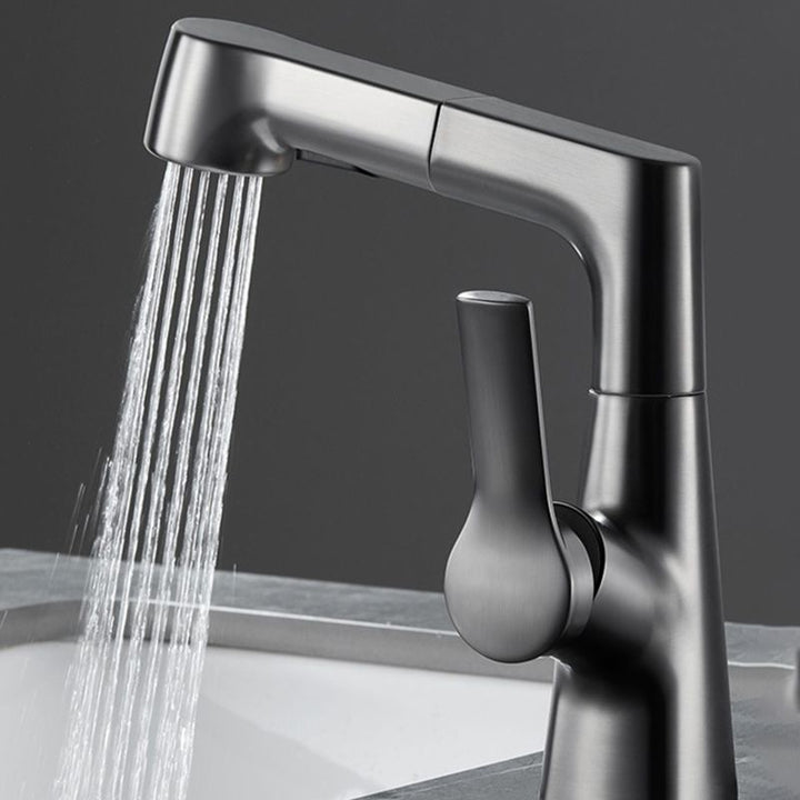 Lisslune | Modern 1-Lever Basin Faucet Round Basin Faucet Brass
