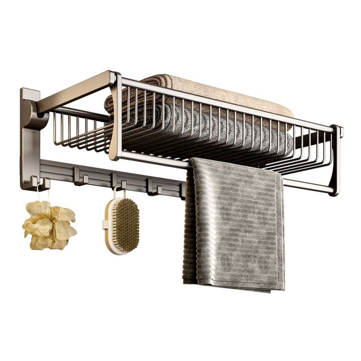 Lisslune | Modern Gray Bathroom Set Paper Holder Bathroom Shelf Bathroom Hardware Set