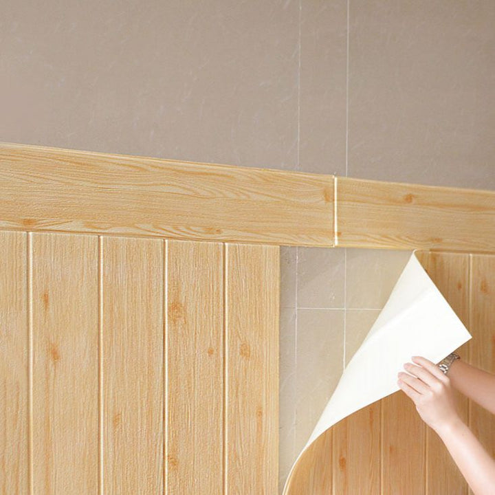 Lisslune | Polygon Peel and Stick Back Wall Tile PVC Wood Peel and Stick Tile