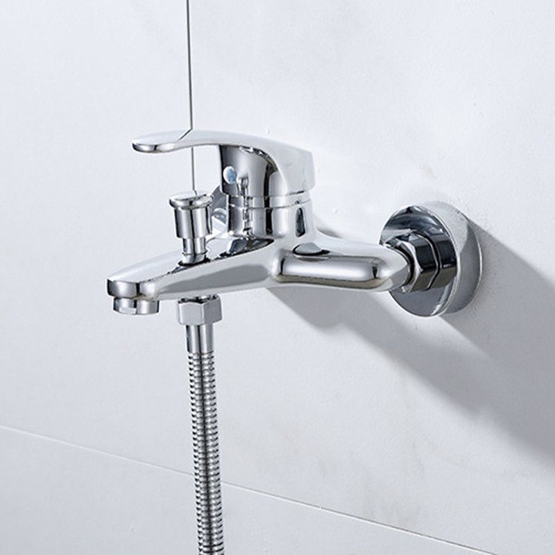Lisslune | Modern Silver Bathtub Spout Single-Hole and Two-Hole Installation Faucet