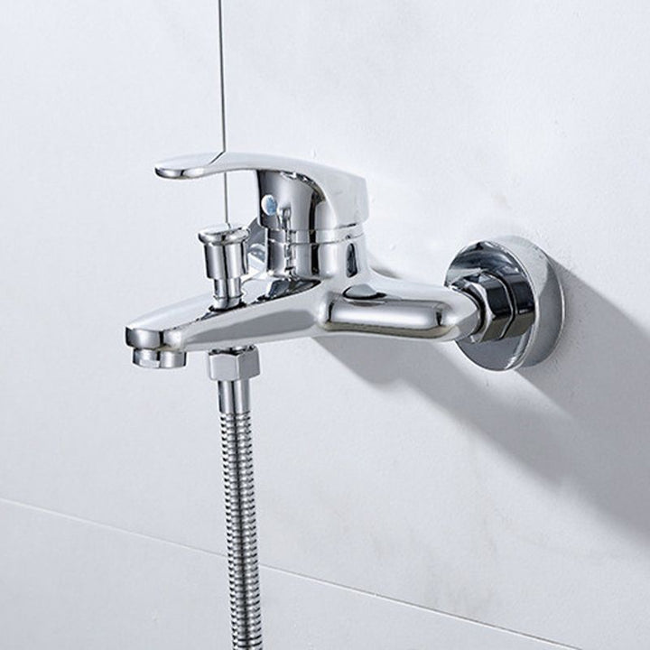 Lisslune | Modern Silver Bathtub Spout Single-Hole and Two-Hole Installation Faucet