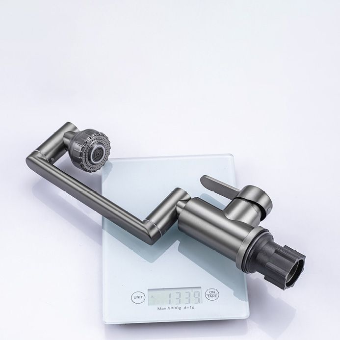 Lisslune | Contemporary Centerset Faucet Lever Handles Low Arc Stainless Steel Faucet